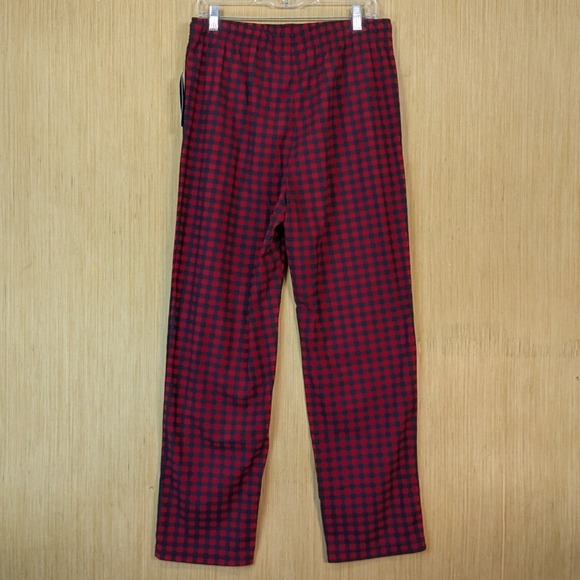 Nautica Cozy Fleece Plaid Pajama Pants Men's‎ Medium Sleepwear Red Navy Cozy New - Picture 5 of 7